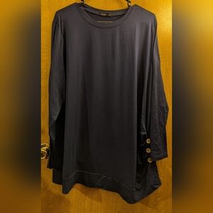 Shein Curve Navy Blue Women's Plus Top